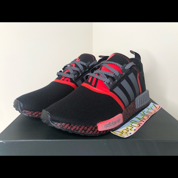 nmd r1 black red